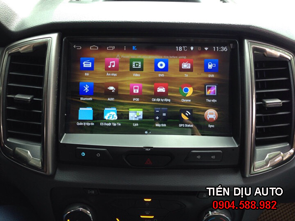 màn hình dvd android cho xe ford Ranger